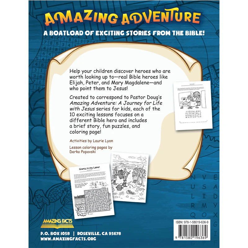 Amazing Adventures Activity Book: Heroes of Faith Edition by Amazing Facts - English language