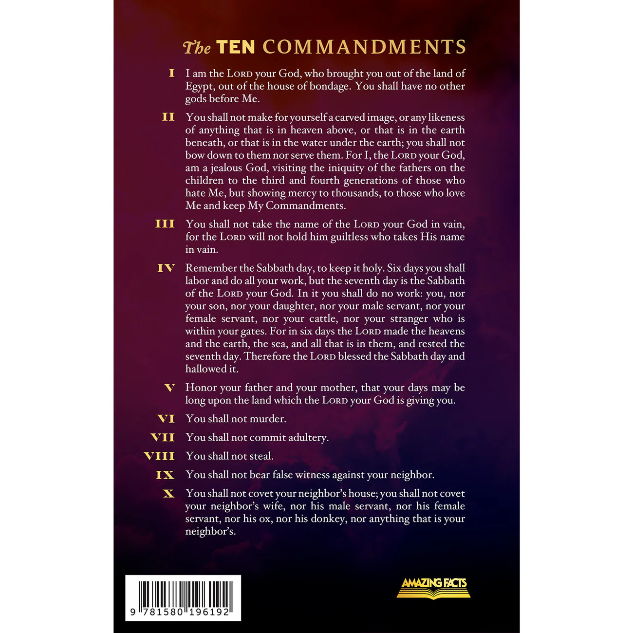 The Ten Commandments: Study Guide by Amazing Facts - English language